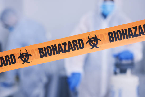 Professional Biohazard Cleanup technician working in Huffman, TX
